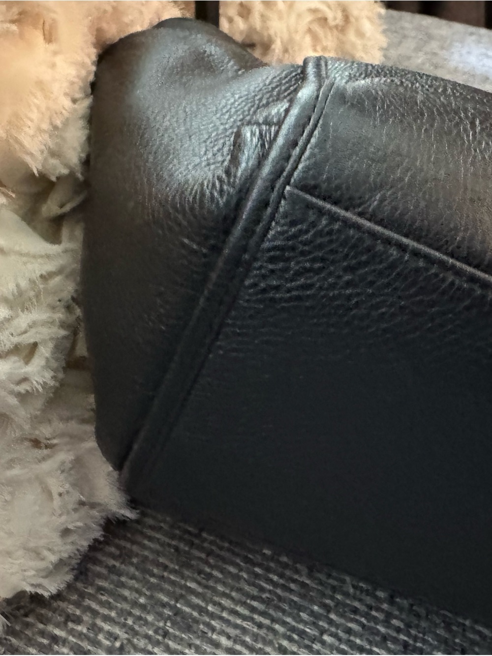 Coach Black Pebbled Leather Zip Top Tote Shoulder Bag - Picture 6 of 11